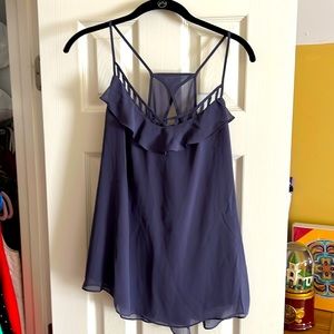 Dusty Blue Grey flowy tank